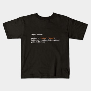 Trick Or Treat - Programmer'sHalloween Python Code Kids T-Shirt